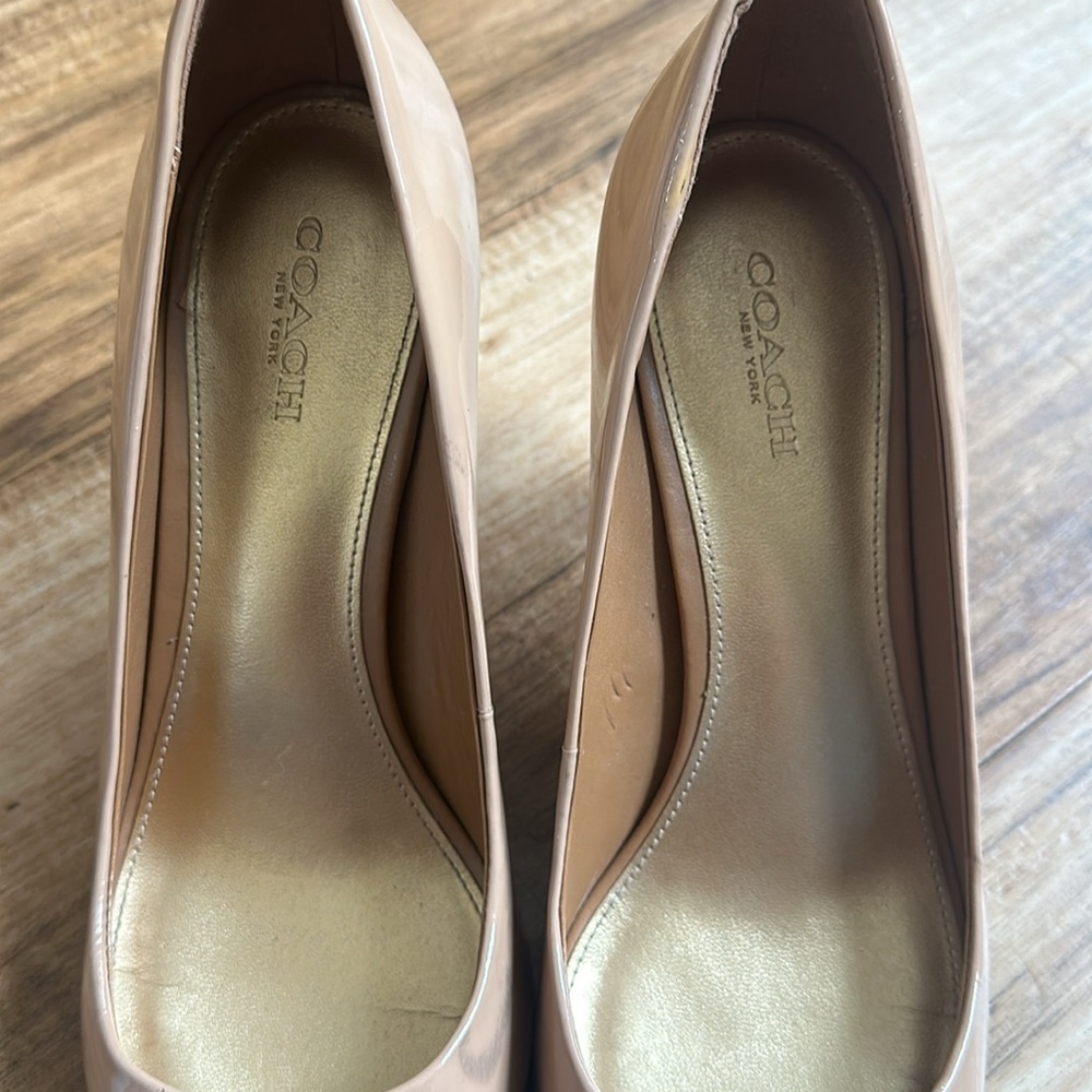Women’s Coach Heels Zan Patent Warm Blush/Black Size 7.5 - Picture 9 of 9